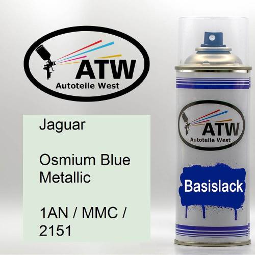 Jaguar, Osmium Blue Metallic, 1AN / MMC / 2151: 400ml Sprühdose, von ATW Autoteile West.